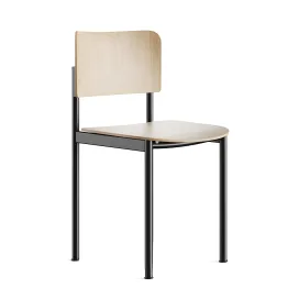 Fredericia plan wooden seat chair